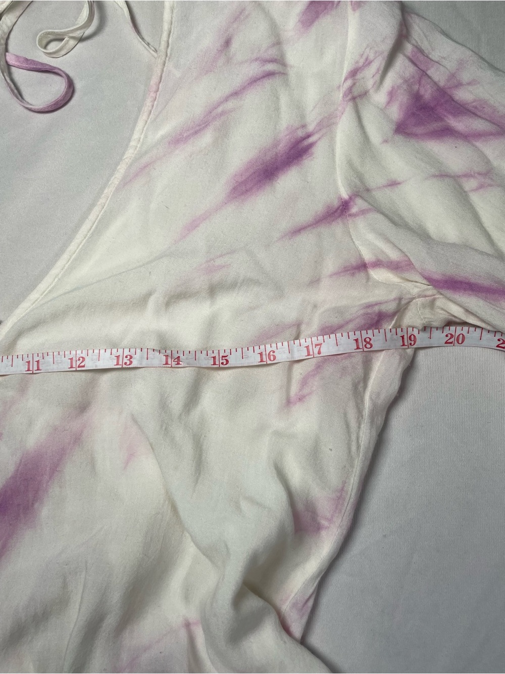 Aakaa Purple And White Tie Dye Romper Bell Sleeves Size Small - Picture 3 of 7